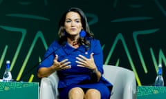 Katalin Novák speaks at the opening of the Women Deliver conference in Kigali, Rwanda, on Monday.