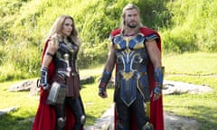 Natalie Portman and Chris Hemsworth in Thor: Love and Thunder