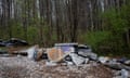 Environmental Activists Reoccupy Atlanta Forest<br>ATLANTA, GEORGIA - MARCH 4: Landscape views of the Atlanta Forest, a preserved forest Atlanta that is scheduled to be developed as a police training center, March 4, 2023 in Atlanta, Georgia. Intent upon stopping the building of what they have called cop city, the environmentalists were evicted from the forest in January, resulting in the killing by police of Manuel Teran, a young activist and medic. (Photo by Andrew Lichtenstein/Corbis via Getty Images)