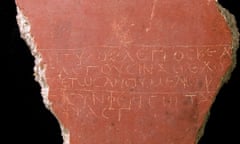 The poem scratched as graffito, dated to the second and third centuries AD.