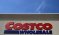 Costco sign on the side of a store