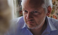 WikiLeaks founder Julian Assange in Laura Poitras’s documentary film <em>Risk</em>