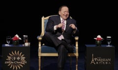 Sheldon Adelson<br>U.S. billionaire Sheldon Adelson speaks during a press conference for the opening of Parisian Macao in Macau, Tuesday, Sept. 13, 2016. Adelson was set to throw open the doors Tuesday to the French-themed Parisian Macao, the mogul’s fifth property in the former Portuguese colony. (AP Photo/Kin Cheung)