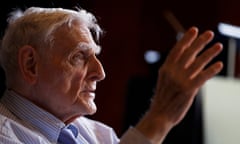 FILE PHOTO: John B. Goodenough, 2019 Nobel Prize in Chemistry winner, attends a news conference in London<br>FILE PHOTO: John B. Goodenough, 2019 Nobel Prize in Chemistry winner, gestures during a news conference at the Royal Society in London, Britain October 9, 2019. REUTERS/Peter Nicholls/File Photo