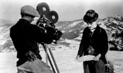 Charlie Chaplin and a cameraman in a scene from his comedy ‘Alaska’, September 30, 1924.