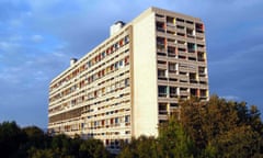 La Cité Radieuse building, Marseille, France, designed by Le Corbusier.