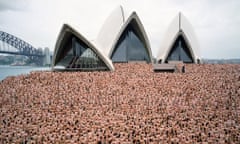 Tunick attracted global attention after his 2010 shoot at the Sydney Opera House.