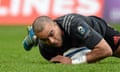 Munster’s Simon Zebo scores a try