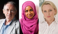 Doing deals … (from left) Ian McEwan, Nadiya Hussain and Chloé Esposito.