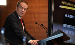 The Labor leader, Bill Shorten, addresses the national reform summit business forum in Sydney on Wednesday.