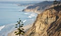 Torrey Pines Beach, north of where the man was trapped near the Sunset Cliffs in San Diego.