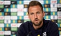 England's Harry Kane speaks during a press conference in Blankenhain.