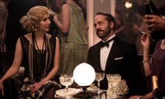 Mr Selfridge: Zoe Richards as Jenny Dolly and Jeremy Piven as Harry Selfridge.