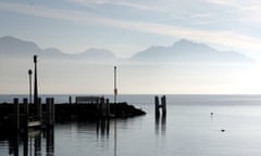 Lac Leman, 8 January 2020, Switzerland.