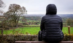 A lone male in a rural location