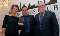 05-apr-nh-Ldn press Club 0158.JPG<br>London Press Club Annual Awards. L-R Kate Silverton, David Cohen and Bill Hagerty. PICTURE BY: NIGEL HOWARD © email: nigelhowardmedia@gmail.com