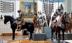 armour and weapons on display at the Royal Armouries Museum, Leeds.