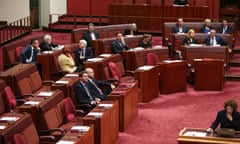 The Senate chamber on Monday morning