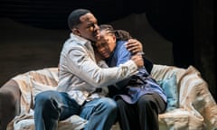 Osy Ikhile and Clare Perkins in Sweat at the Donmar Warehouse.