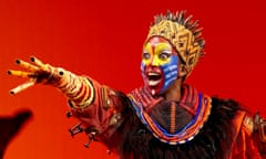 Rafiki, played by Brown Lindiwe Mkhize, in Disney's The Lion King at the Lyceum Theatre, London.