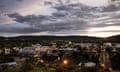 Dusk falls of the town of Alice Springs, NT, Australia