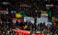 Manchester United fans protest in the stands