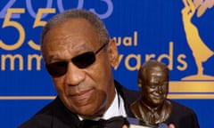 COSBY<br>**FILE** Bill Cosby poses for photographers with the Bob Hope Humanitarian Award he was honored with at the 55th Annual Primetime Emmy Awards in this Sept. 21, 2003 file photo, at the Shrine Auditorium in Los Angeles. Cosby spoke with 500 ninth-graders Monday, Feb. 2, 2004 at Riverside Church commemorating the Supreme Court’s landmark Brown v. Board of Education ruling. (AP Photos/Mark J. Terrill, File)