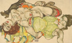 Egon Schiele, Two Girls, Lying Entwined (1915)