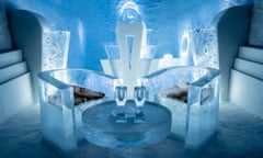 Deluxe suite- Once Upon a Time  by artists Luc Voisin & Mathieu Brison at the ICEHOTEL 365 in Swedish Lapland.