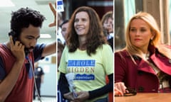 A composite of Donald Glover as Earnest Marks in Atlanta, Rachel Griffiths as Diane in When We Rise, and Reese Witherspoon as Madeleine in Big Little Lies.