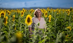 Jenny Jenner on her sunflower farm in Kalbar