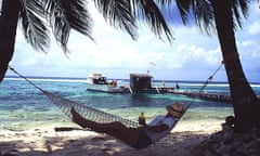 Man resting in hammock