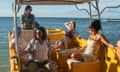 Four girls in a boat in the film Something in the Water