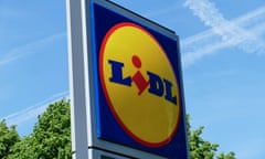 Lidl sign amid a blue sky