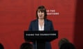 Rachel Reeves speaks during a press conference at the Treasury (Photo by Lucy North/AFP)