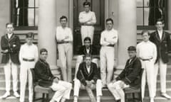 Happy days … Samuel Beckett, second from left, with his school cricket team in 1920.