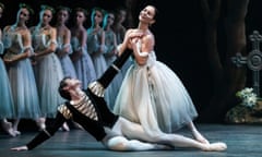 Katja Khaniukova (Giselle), Aitor Arrieta (Albrecht)  in Giselle  at the  London Coliseum. 