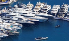 Luxury yachts in Monaco.