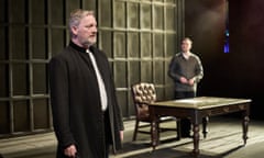 Douglas Henshall (James Melville) with Brian Vernel (Thompson) in Mary at Hampstead Theatre