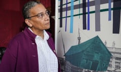 Lubaina Himid with her work Old Boat, New Weather