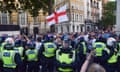 Protesters clash with police in Westminster following the knife attacks in Southport