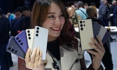 Samsung Electronics unveils Galaxy S24 smartphones at its Galaxy Unpacked event in San Jose Wednesday.