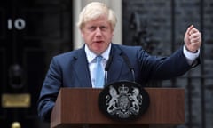 Boris Johnson delivers a statement outside 10 Downing Street on 2 September