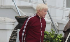 Steve Coogan, as Jimmy Savile, filming The Reckoning in 2021.