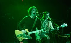 Jack White of The Raconteurs performing at The Electric Ballroom in Camden , London.