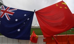 Australia and China flags