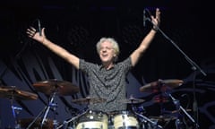 Stewart Copeland performing at a Taylor Hawkins tribute concert at Wembley Stadium, London, in 2022.