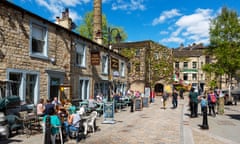 Street with pavement cafes