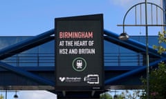 A electronic billboard promoting the HS2 transport link development is seen during the annual Conservative Party Conference in Birmingham<br>A electronic billboard promoting the HS2 transport link development and the city of Birmingham is seen during the annual Conservative Party Conference in Birmingham, Britain, October 2, 2016. REUTERS/Toby Melville