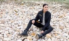 ‘Personal turmoil’: Nadine Shah on the beach at Whitburn, South Tyneside, last month. 